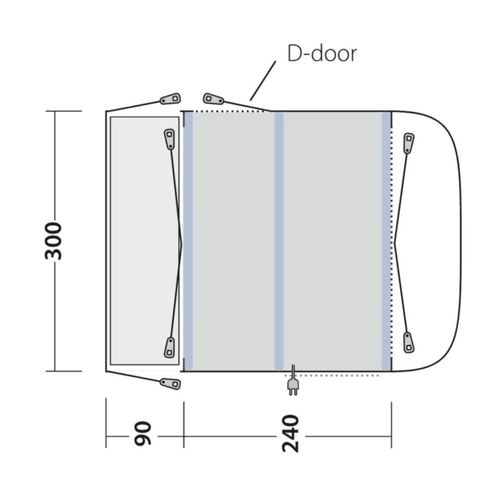  Outwell Newburg 240 Air Low Drive Away Awning