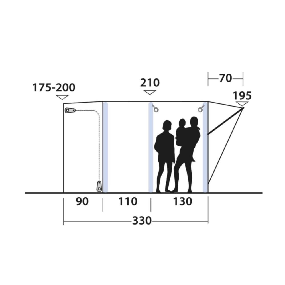  Outwell Newburg 240 Air Low Drive Away Awning