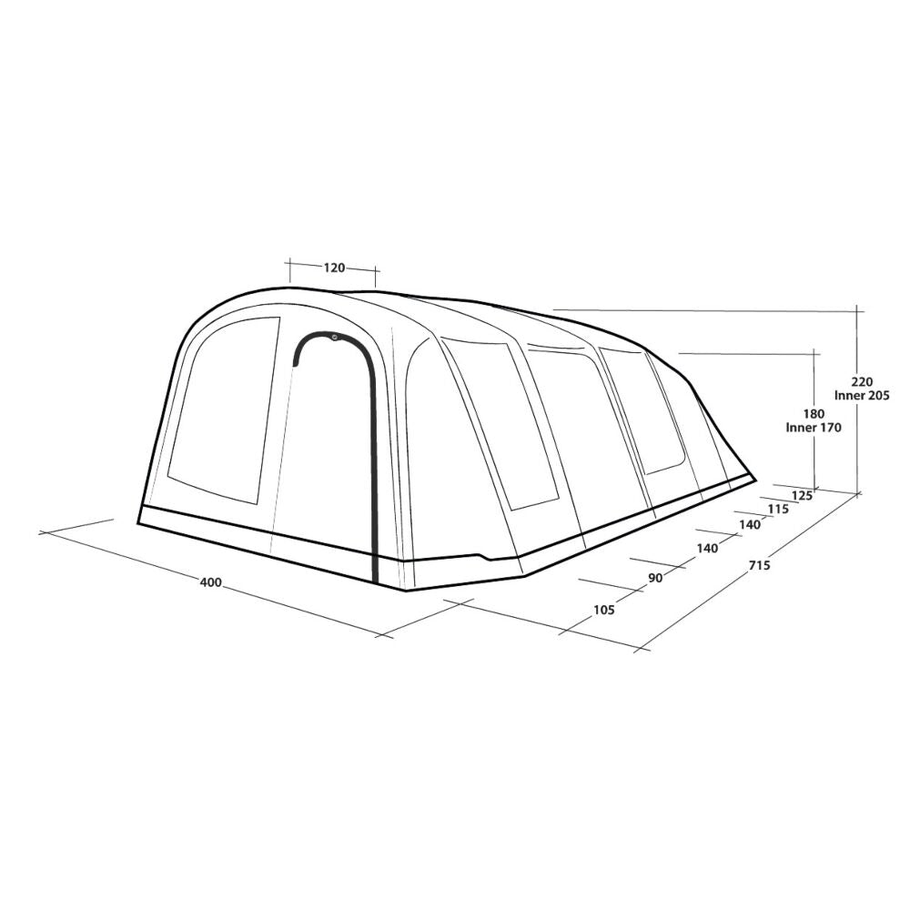  Outwell Tennessee 6+2 Air Tent (2025)