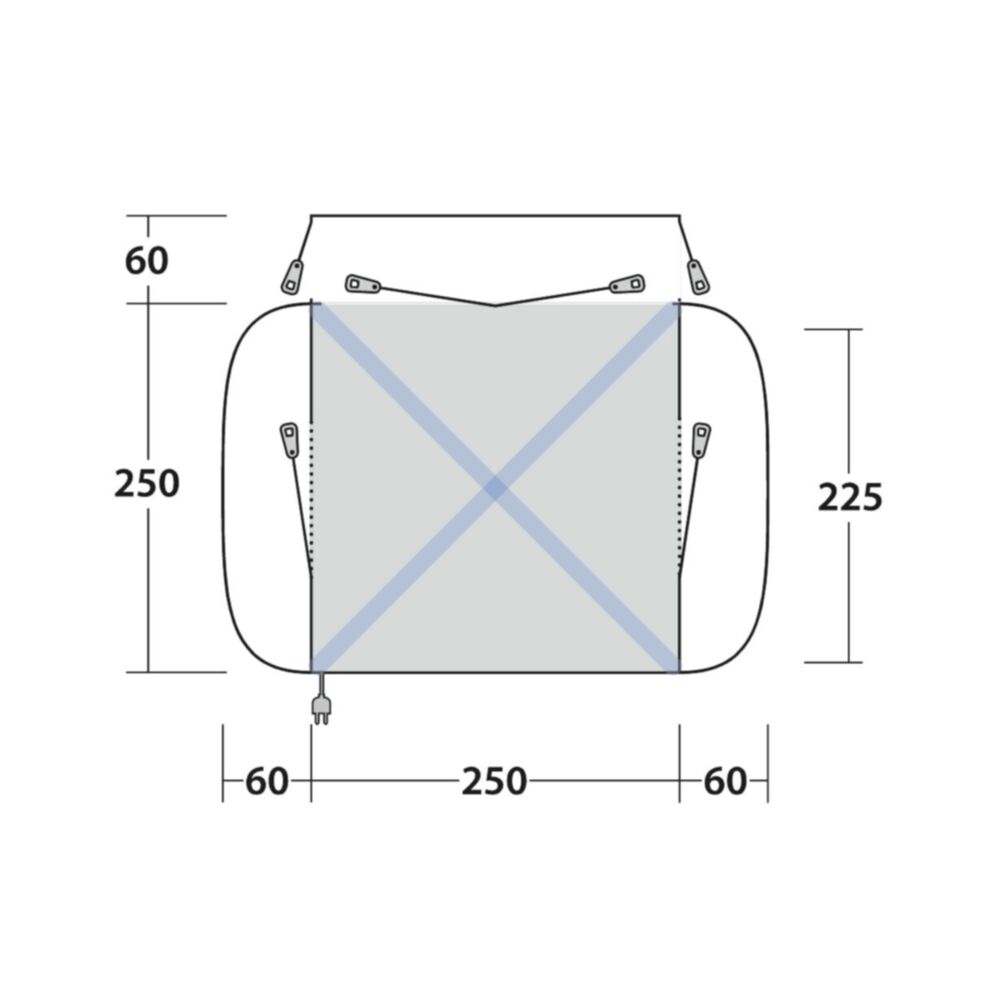 Outwell Daytona Air Awning (175-200cm) (2025)