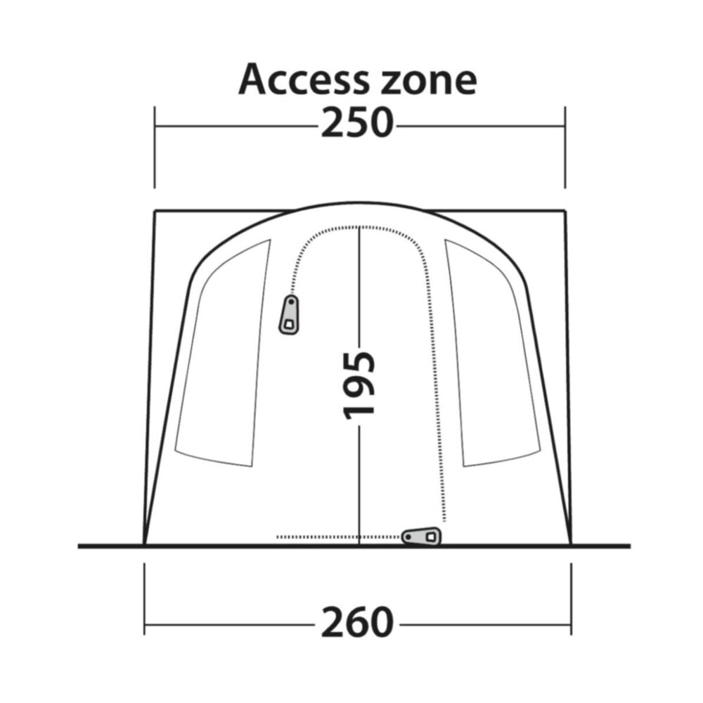  Outwell Santa Monica Air Awning (175-200cm) (2025)