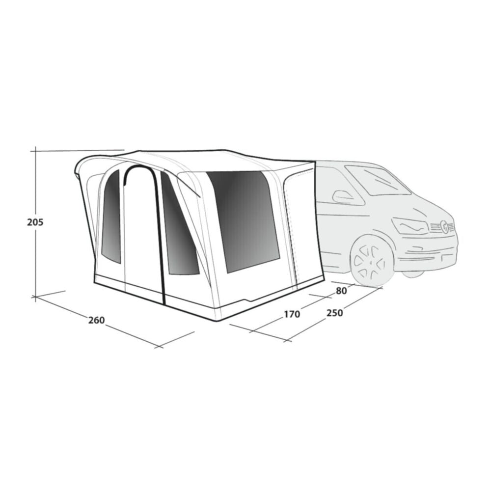  Outwell Santa Monica Air Awning (175-200cm) (2025)