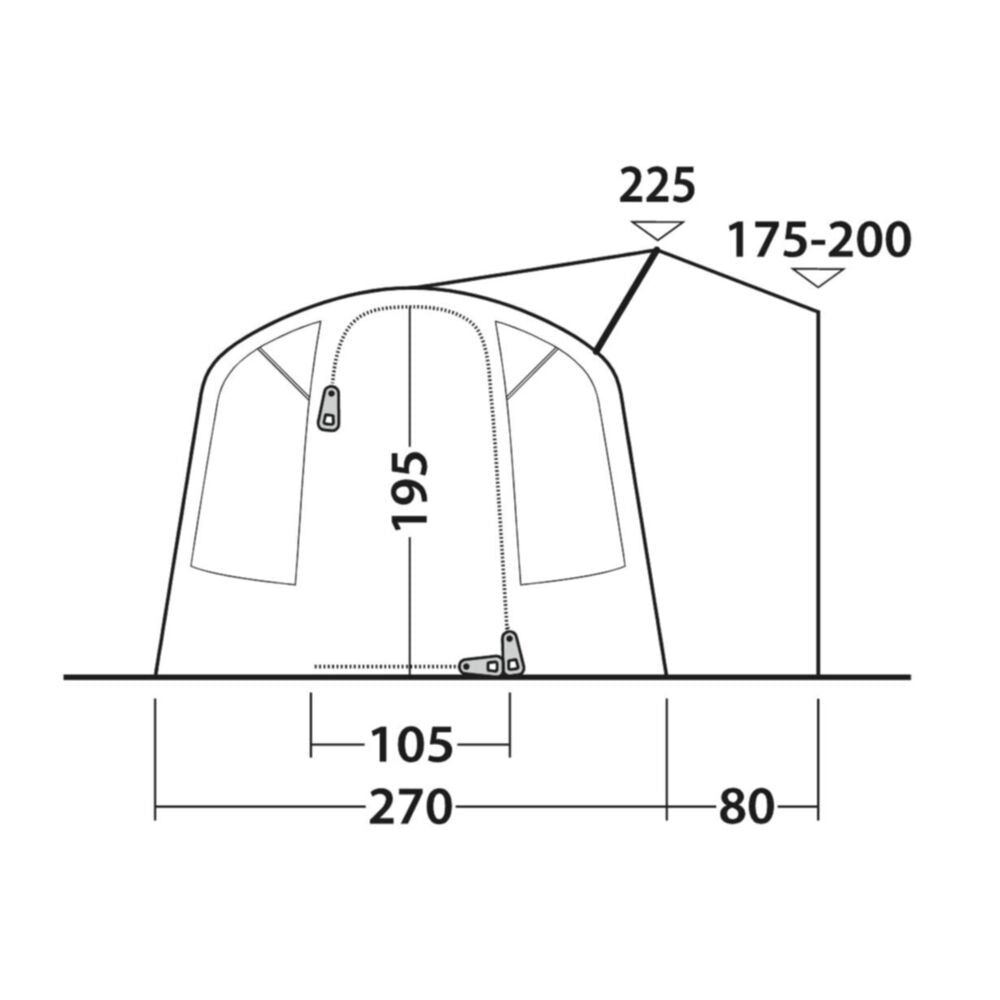  Outwell Talladega Air Awning (175-200cm) (2025)