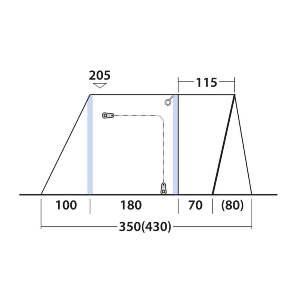  Outwell Talladega Air Awning (175-200cm) (2025)