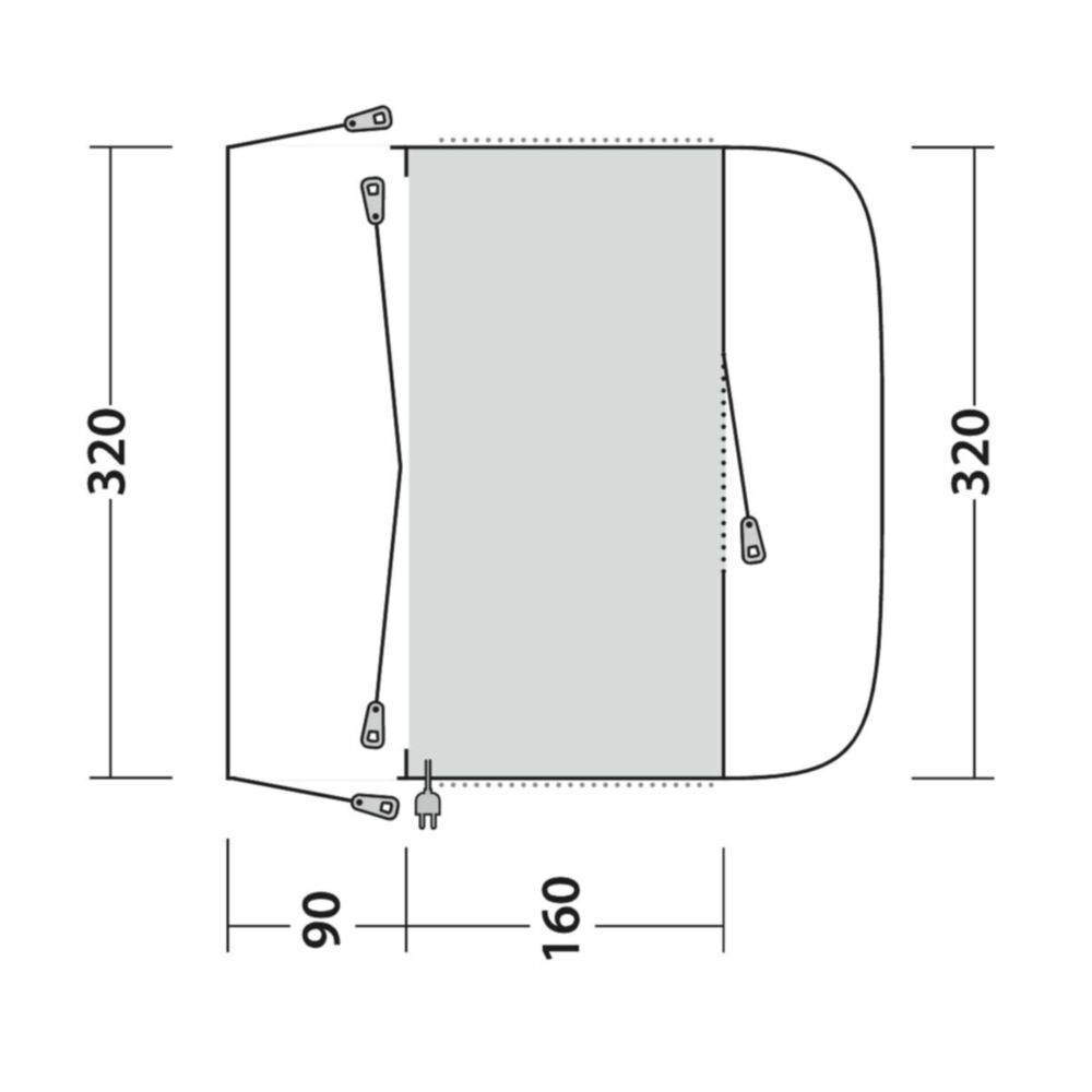  Outwell Fresno Awning (175-200cm) (2025)