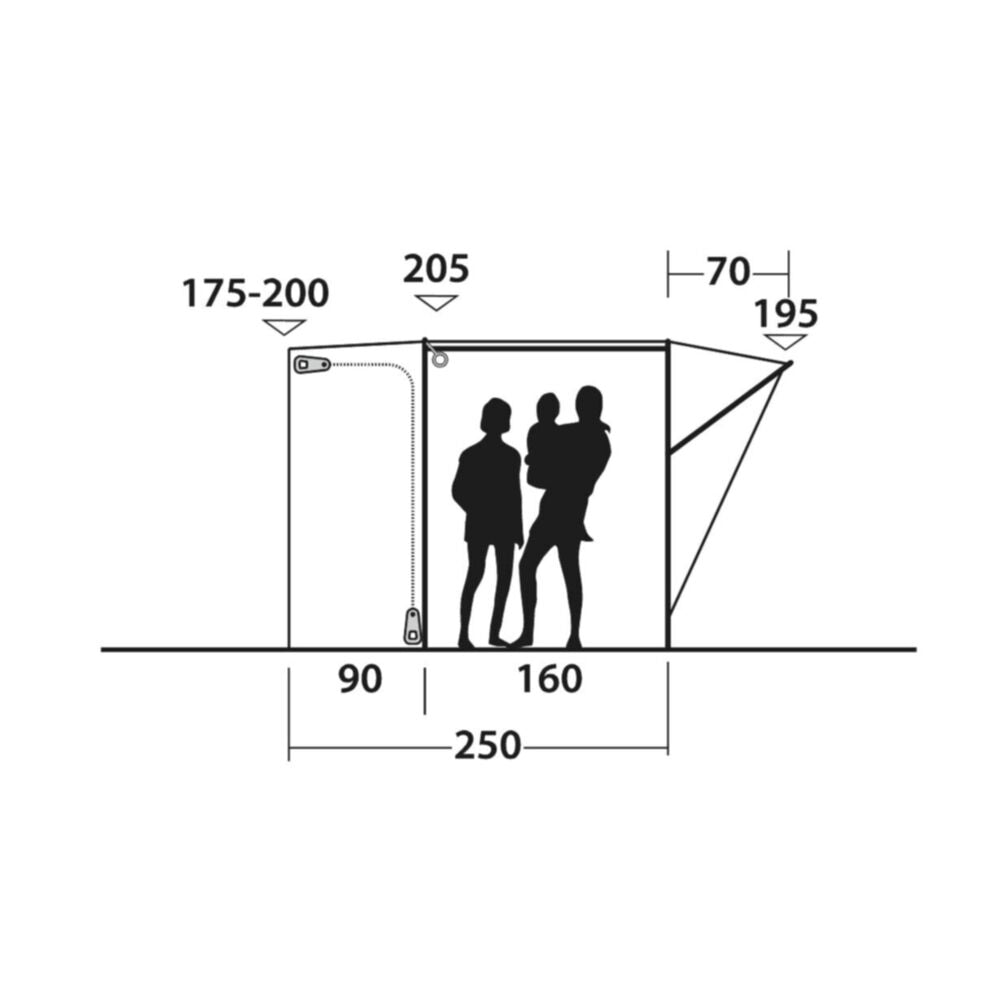  Outwell Fresno Awning (175-200cm) (2025)