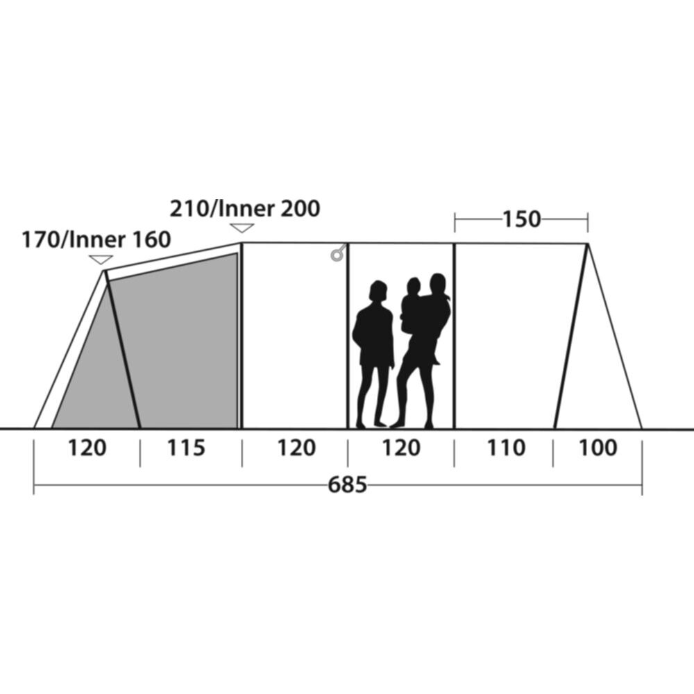  Outwell Carolina 6 Tent (2025)