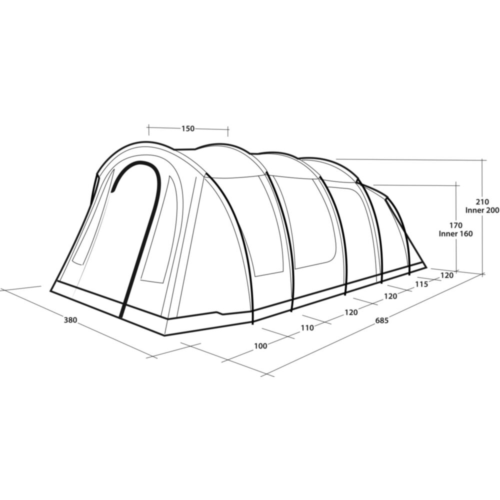  Outwell Carolina 6 Tent (2025)