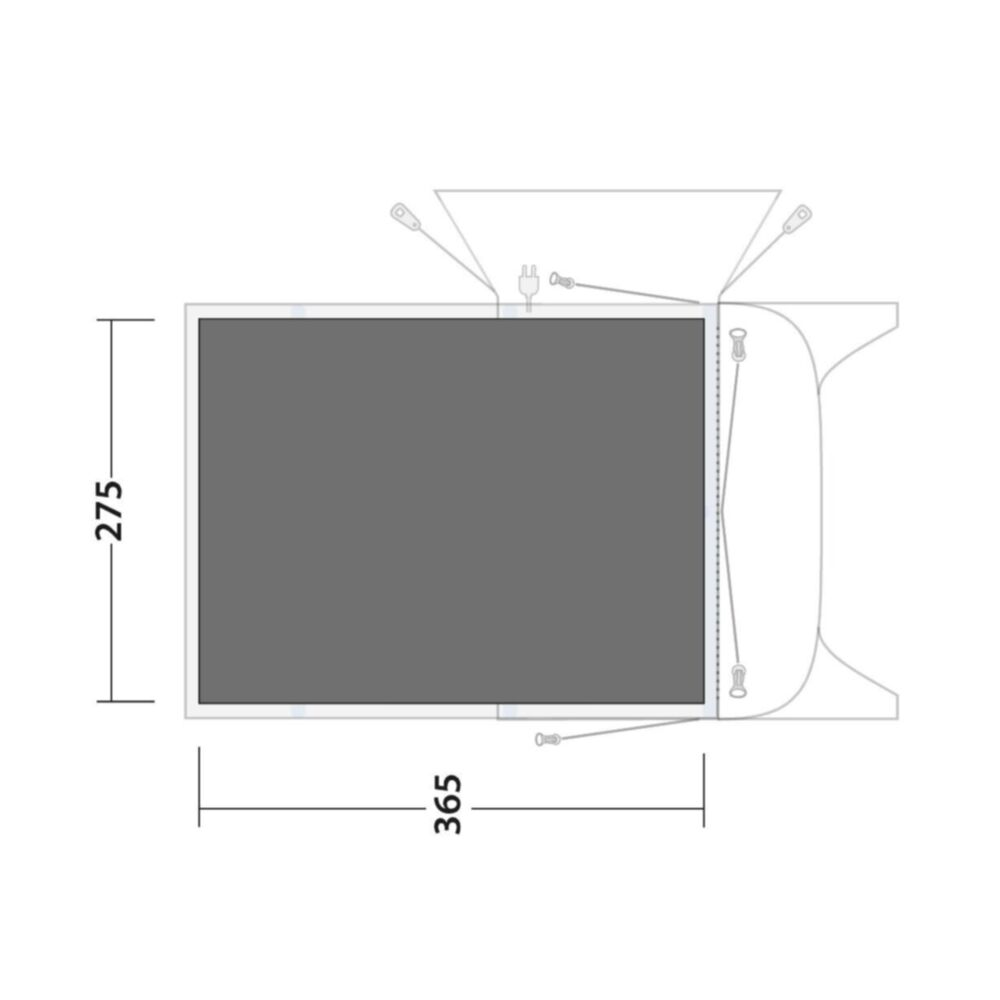  Outwell Blossburg 380 Footprint Groundsheet