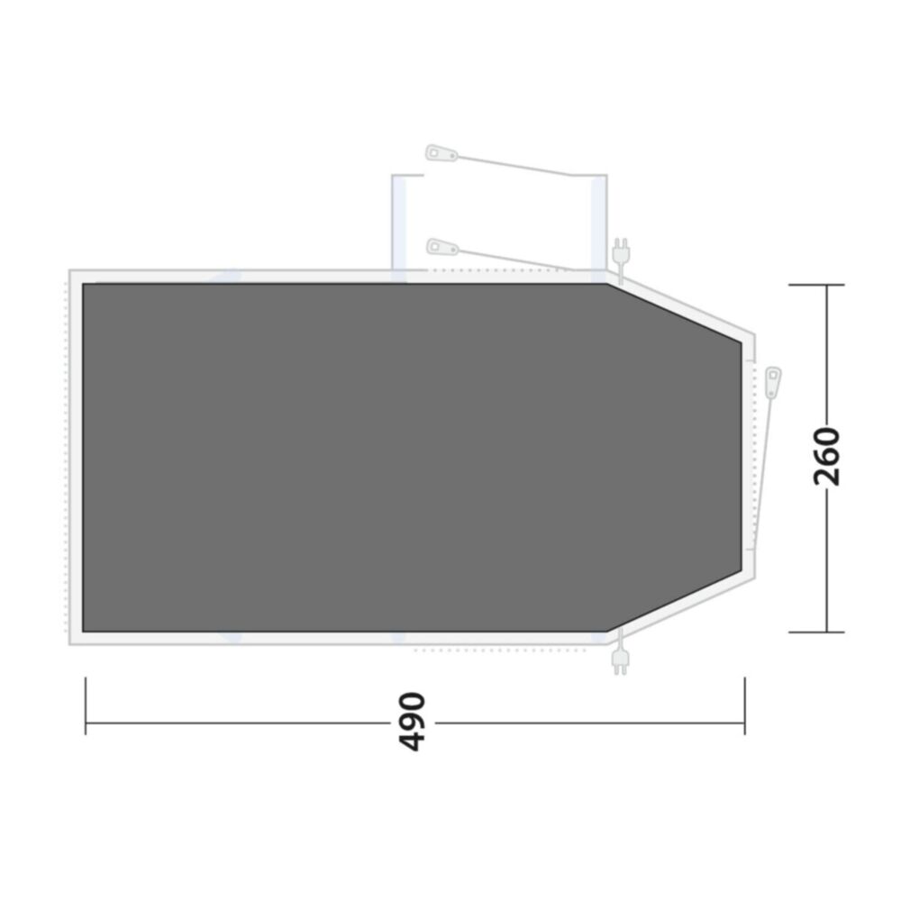  Outwell Montana 4 Footprint Groundsheet (490 * 260cm)