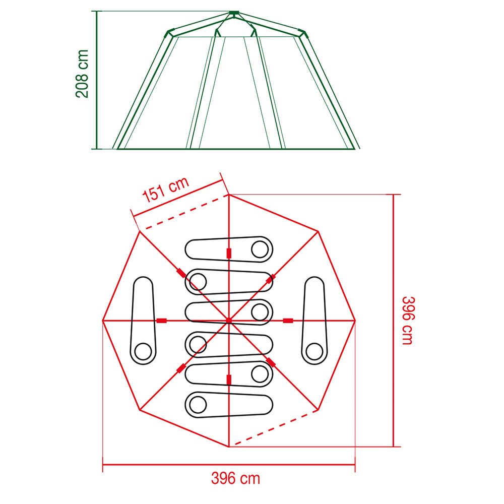  Coleman Cortes Octagon 8 Tent (Blue)