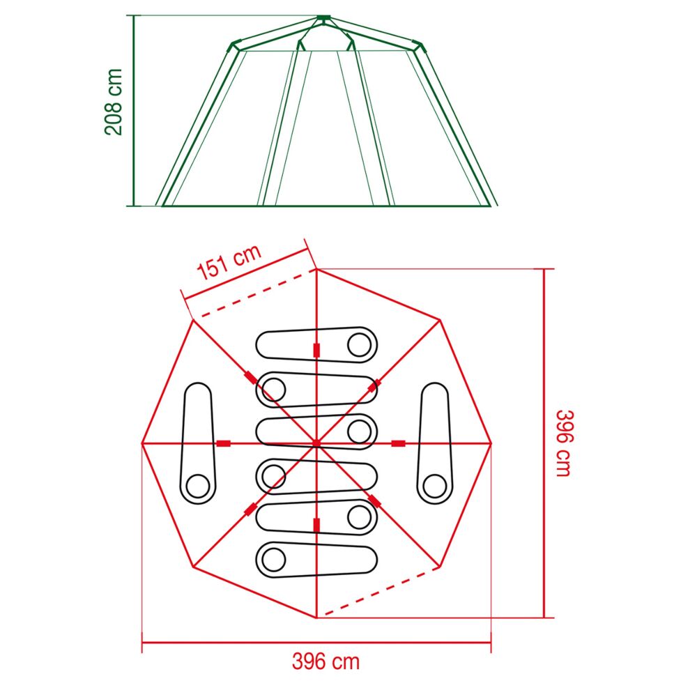 Coleman Cortes Octagon 8 Tent (Grey)