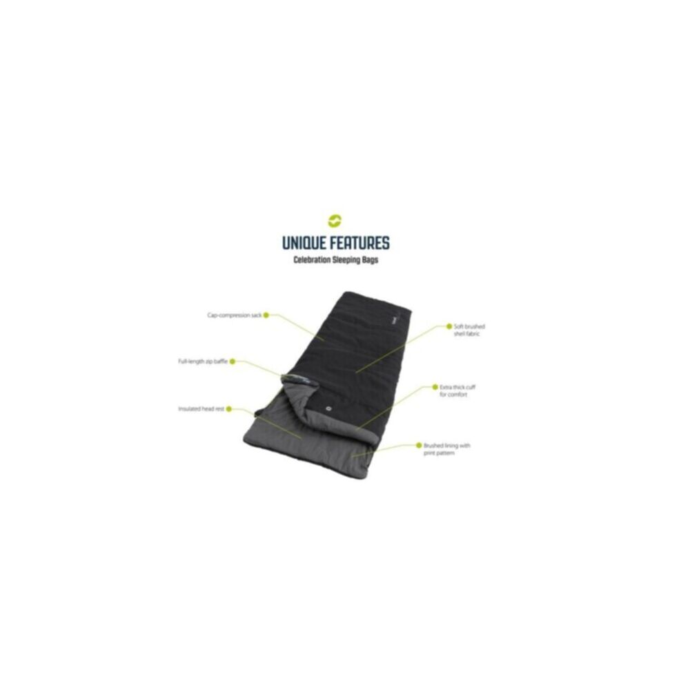  Outwell Celebration Lux Sleeping Bag (Black)