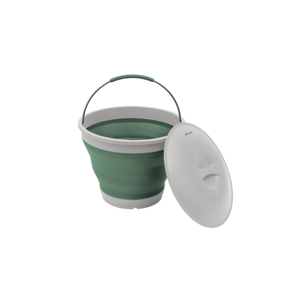 Outwell Collaps Bucket With Lid - Shadow Green