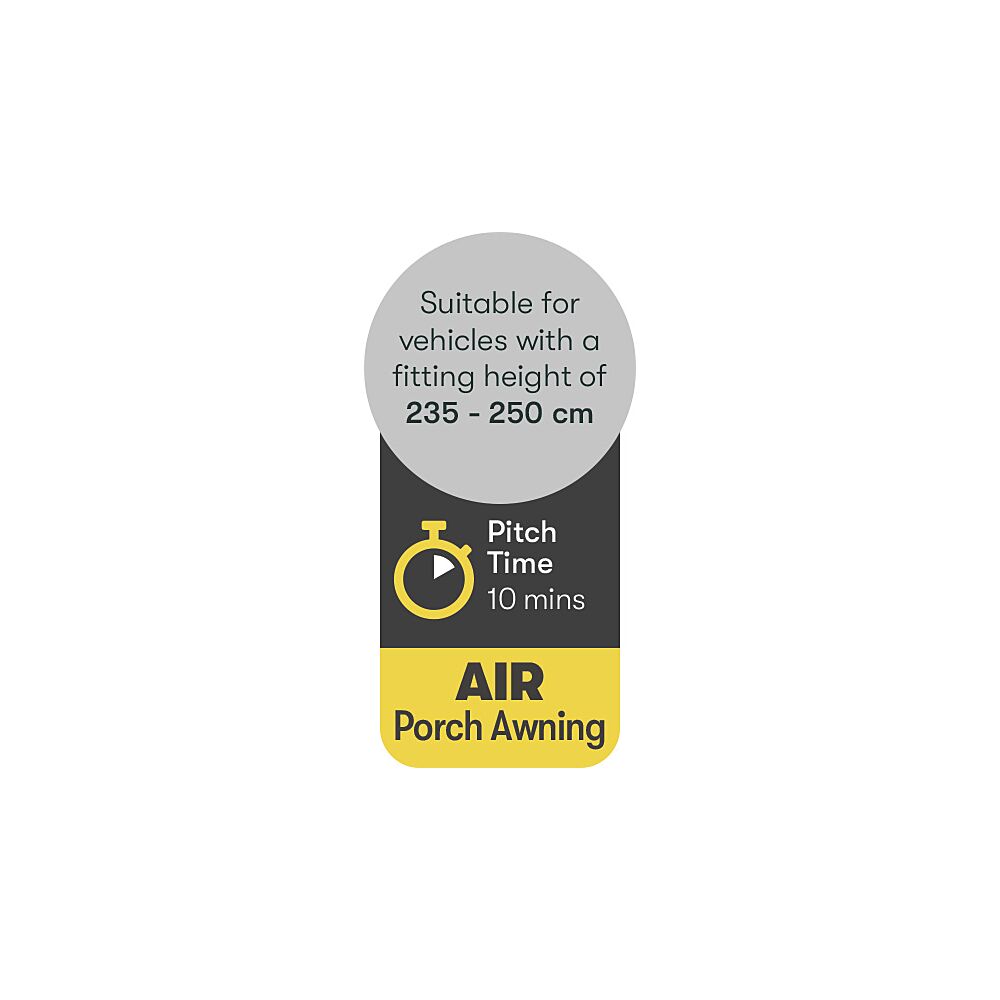  Quest Falcon Pro 260 Air Porch Caravan Awning