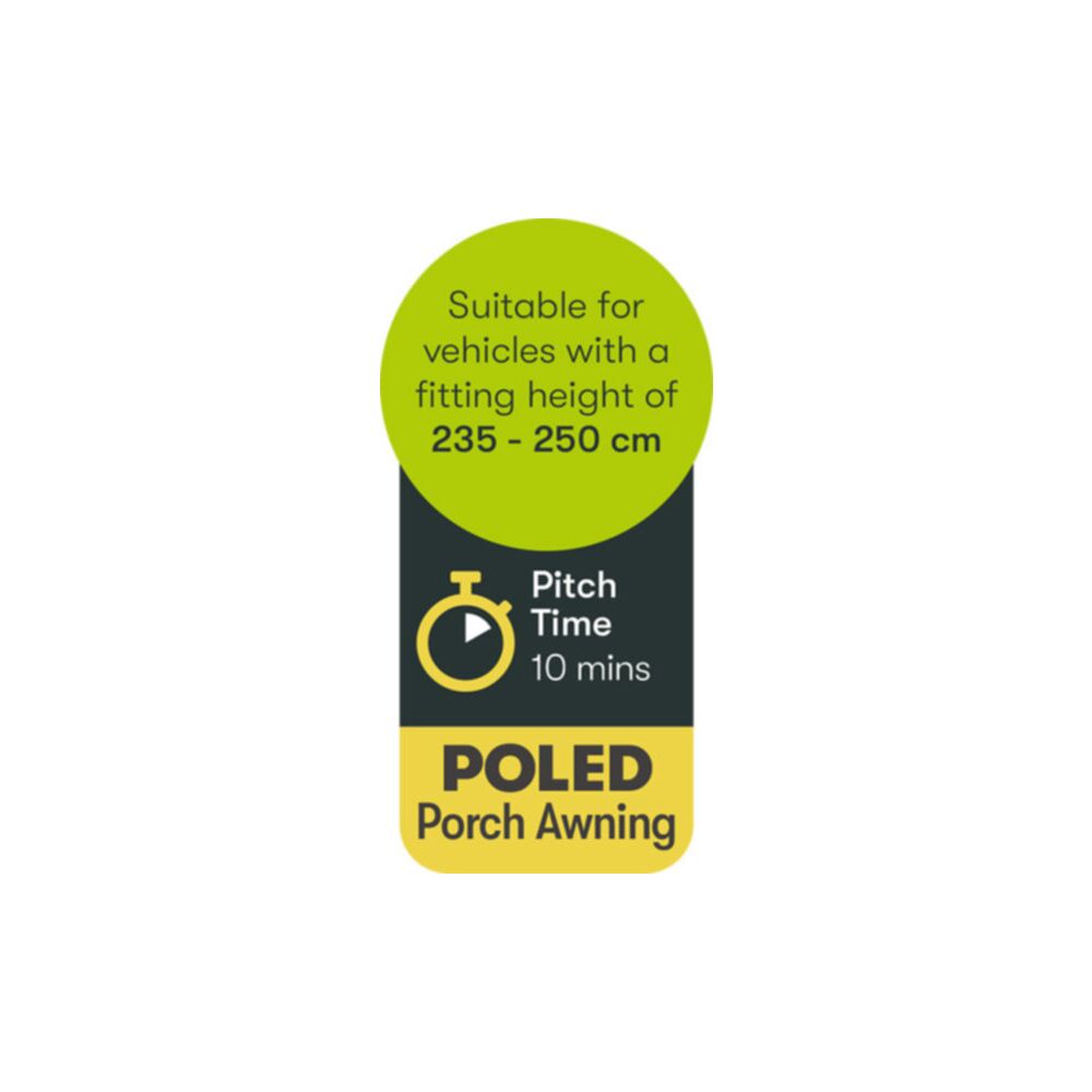  Quest Falcon Pro 325 Poled Porch Caravan Awning