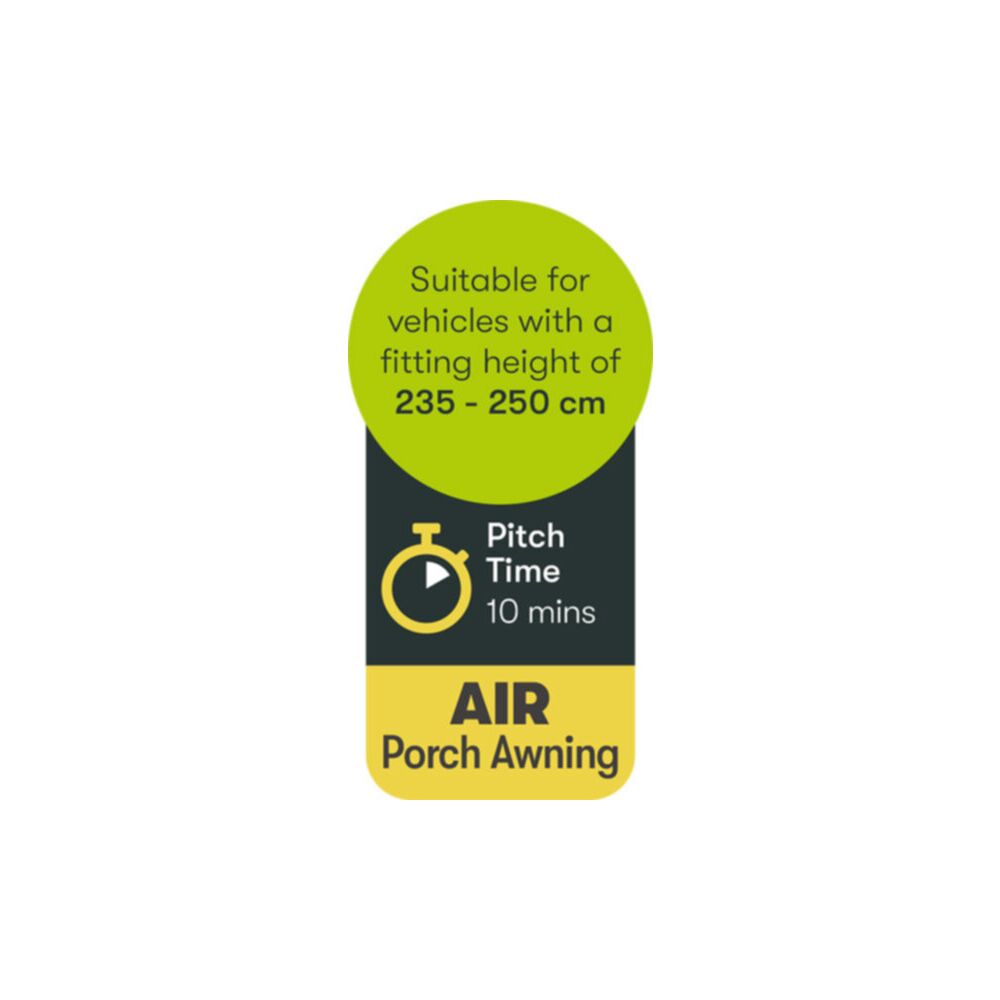  Quest Falcon Pro Air 325 Porch Caravan Awning