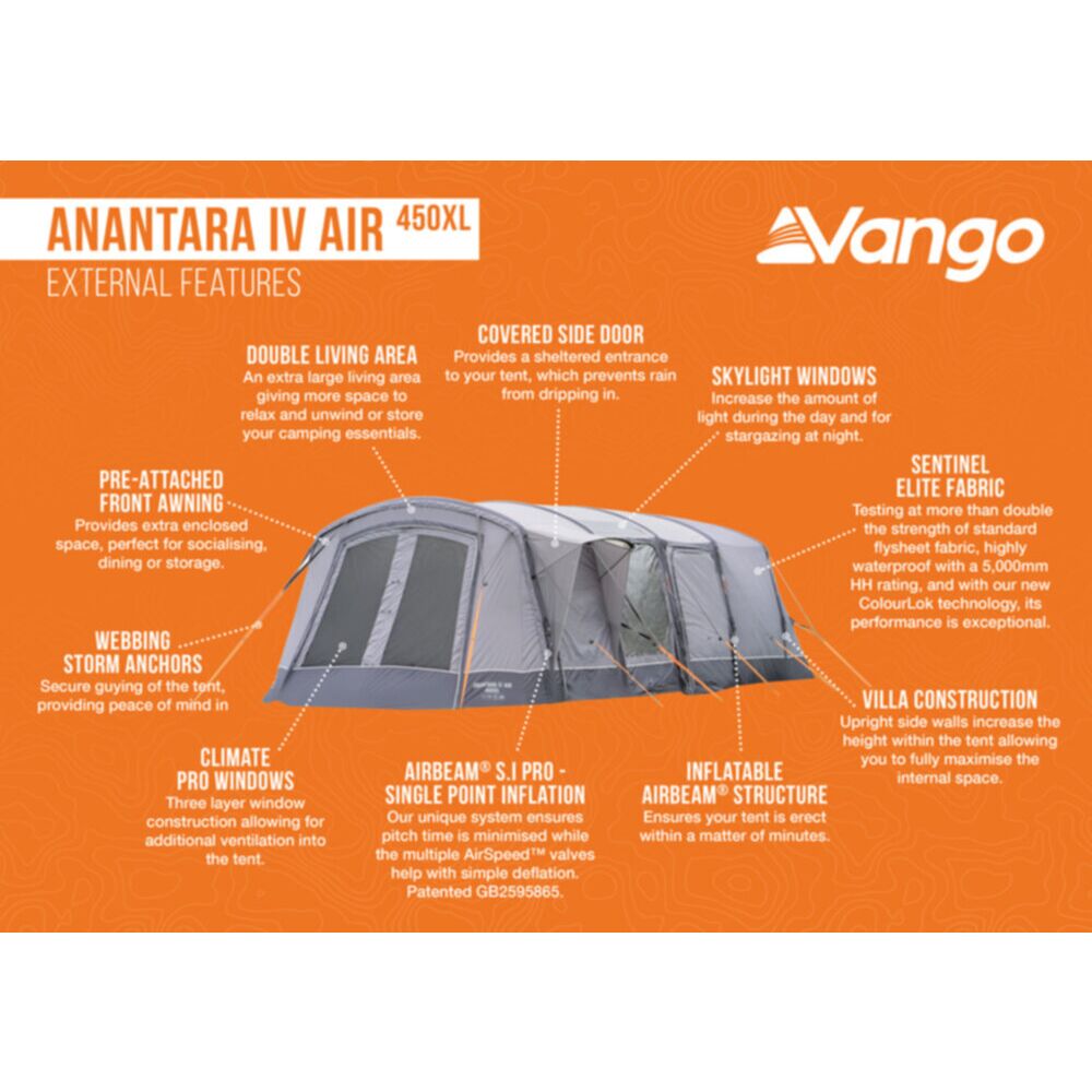 Vango Airbeam Vango Anantara IV 450xl Air Tent