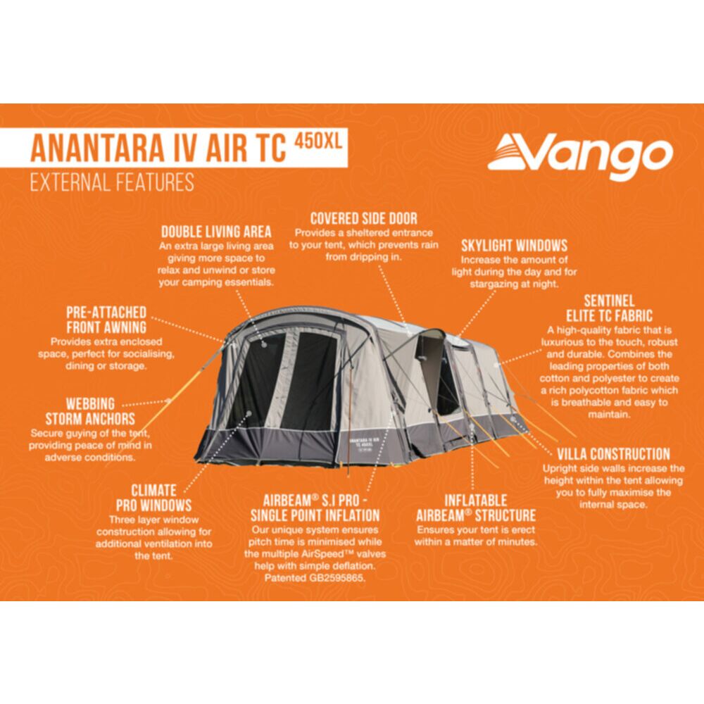 Vango Airbeam Vango Anantara IV TC 450XL Air Tent