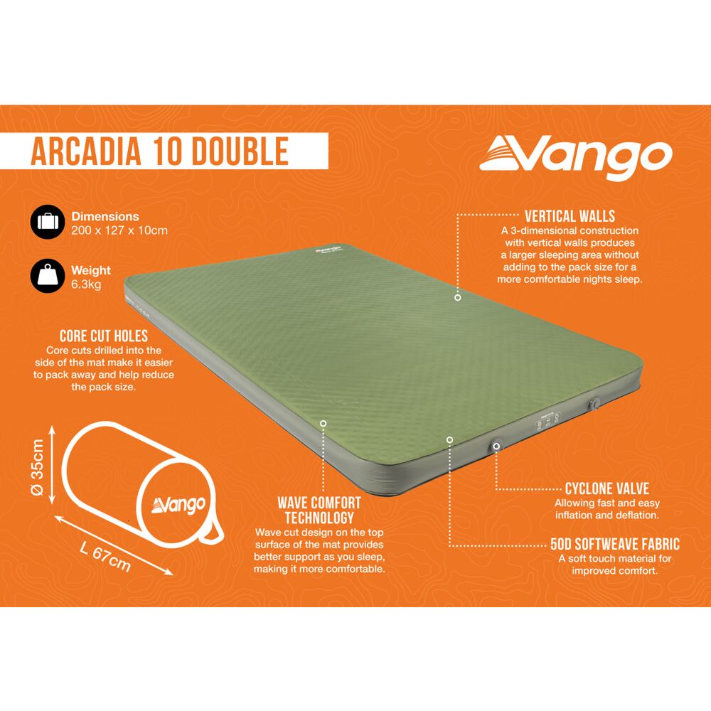  Vango Arcadia 10 Double Self Inflating Mat