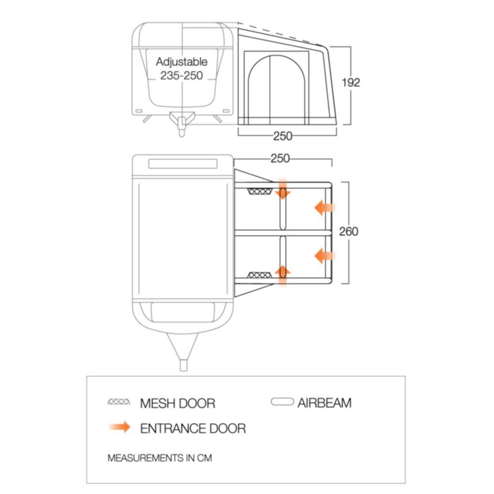  Vango Balletto Air 260 Elements Proshield Caravan Awning (2024)