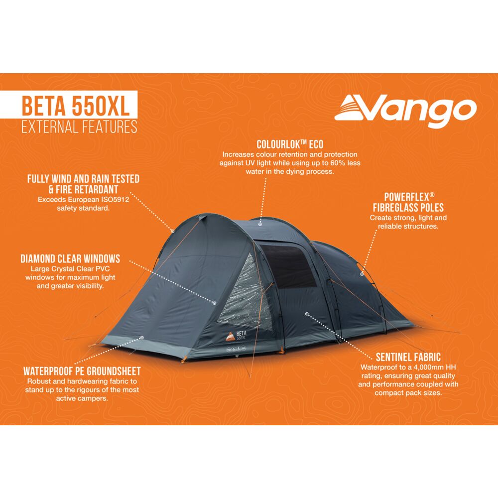  Vango Beta 550xl Tent (Deep Blue) (2025)