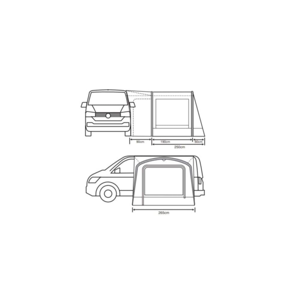  Outdoor Revolution Cayman Air T2 Low Awning With Footprint (180-220cm)