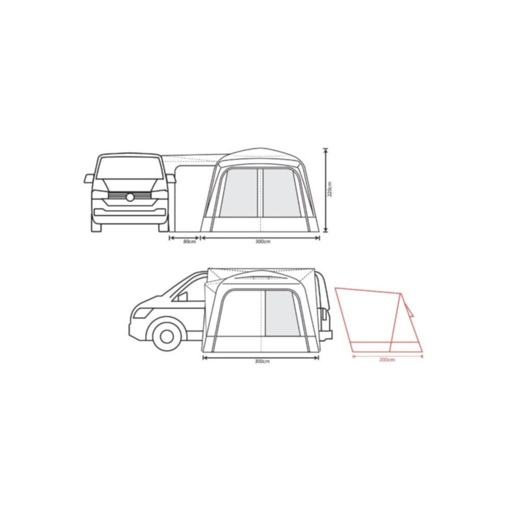  Outdoor Revolution Cayman DT High Awning (255-305cm)