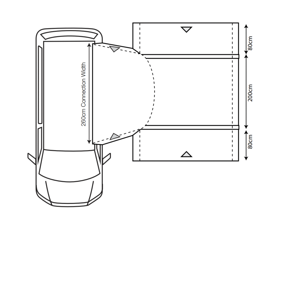  Outdoor Revolution Cayman Combo Air Mid Driveaway Awning (210-255cm)