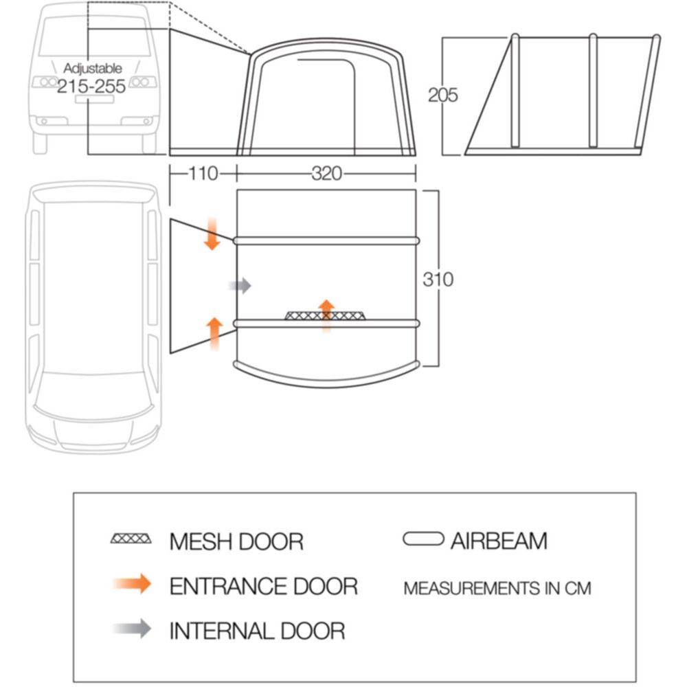 Vango Airbeam Vango Cove III Air Mid Awning (2024)