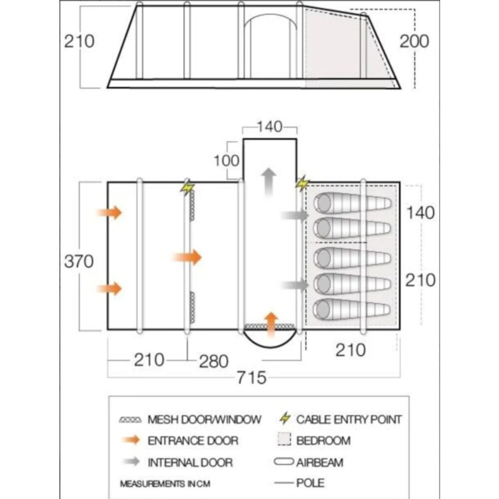 Vango Airbeam Vango Rome II Air 550XL Tent Package (incl Footprint)
