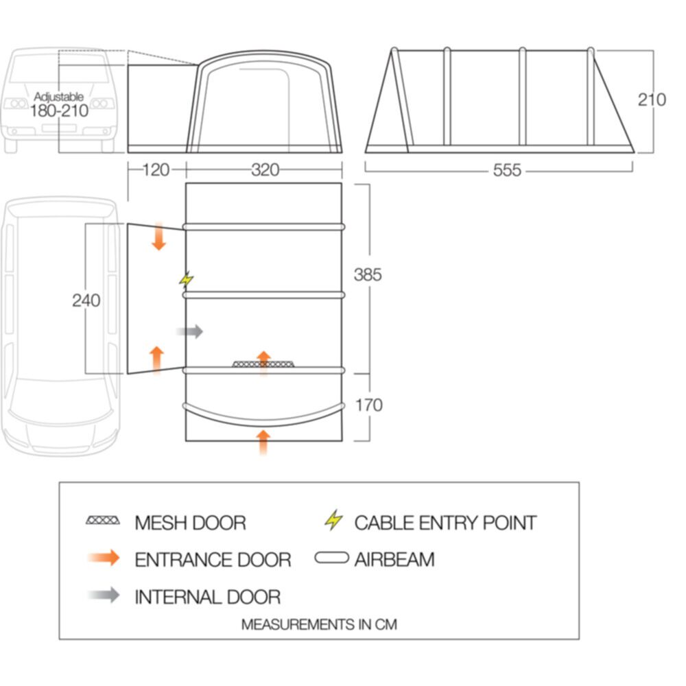  Vango Galli CC II Air Low Awning