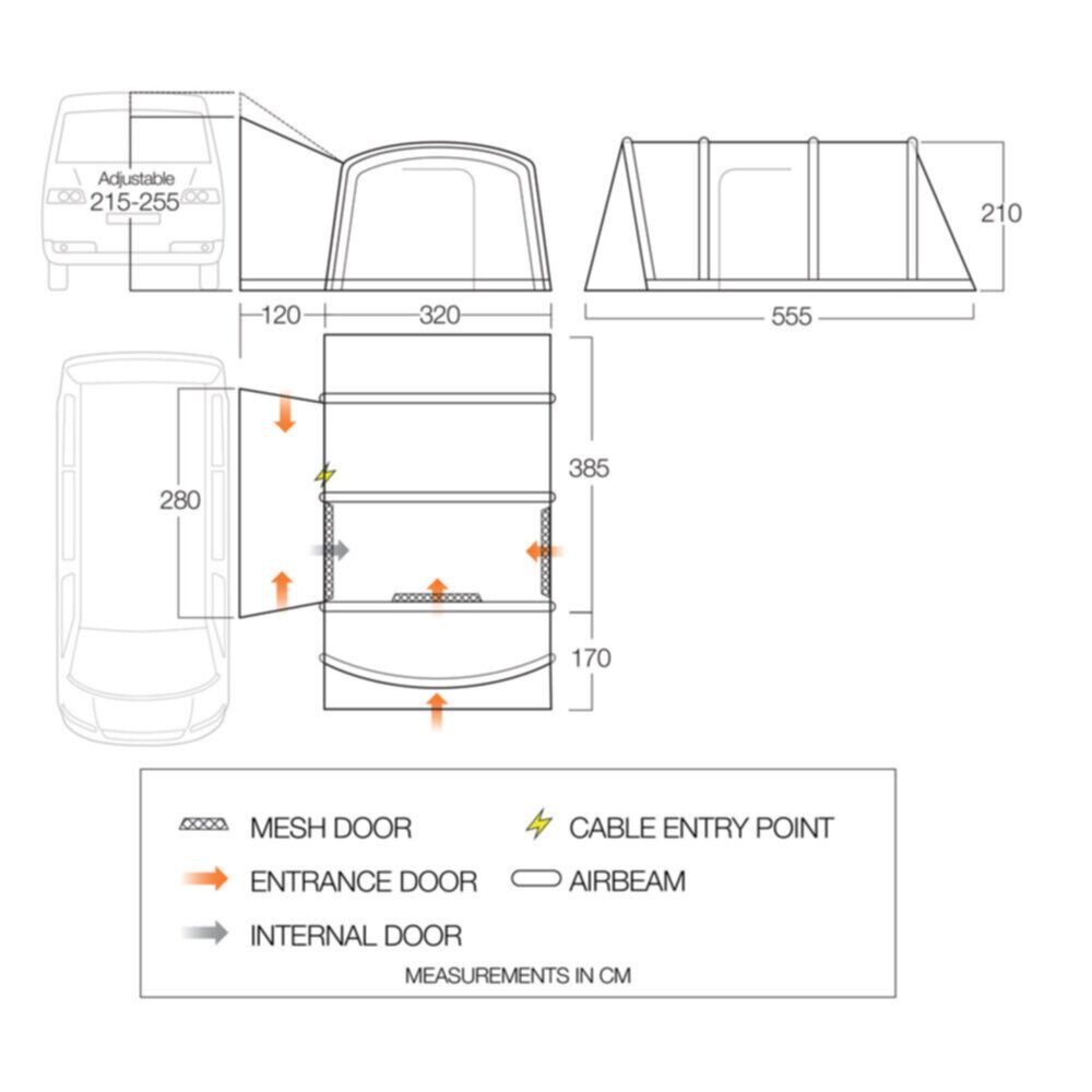 Vango Airbeam Vango Galli Pro Air Mid Awning