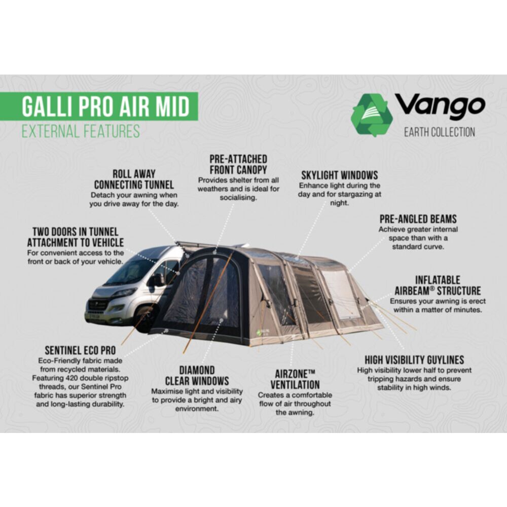 Vango Airbeam Vango Galli Pro Air Mid Awning