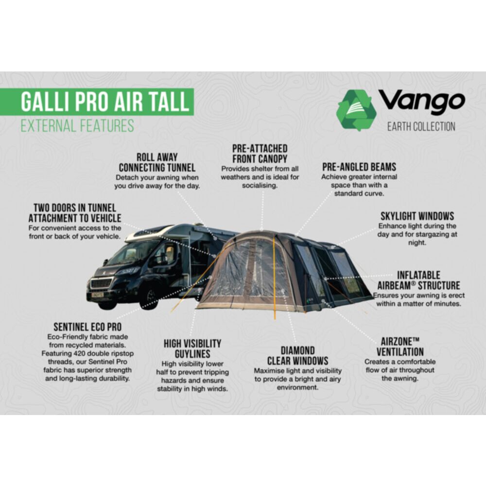 Vango Airbeam Vango Galli Pro Air Tall Awning