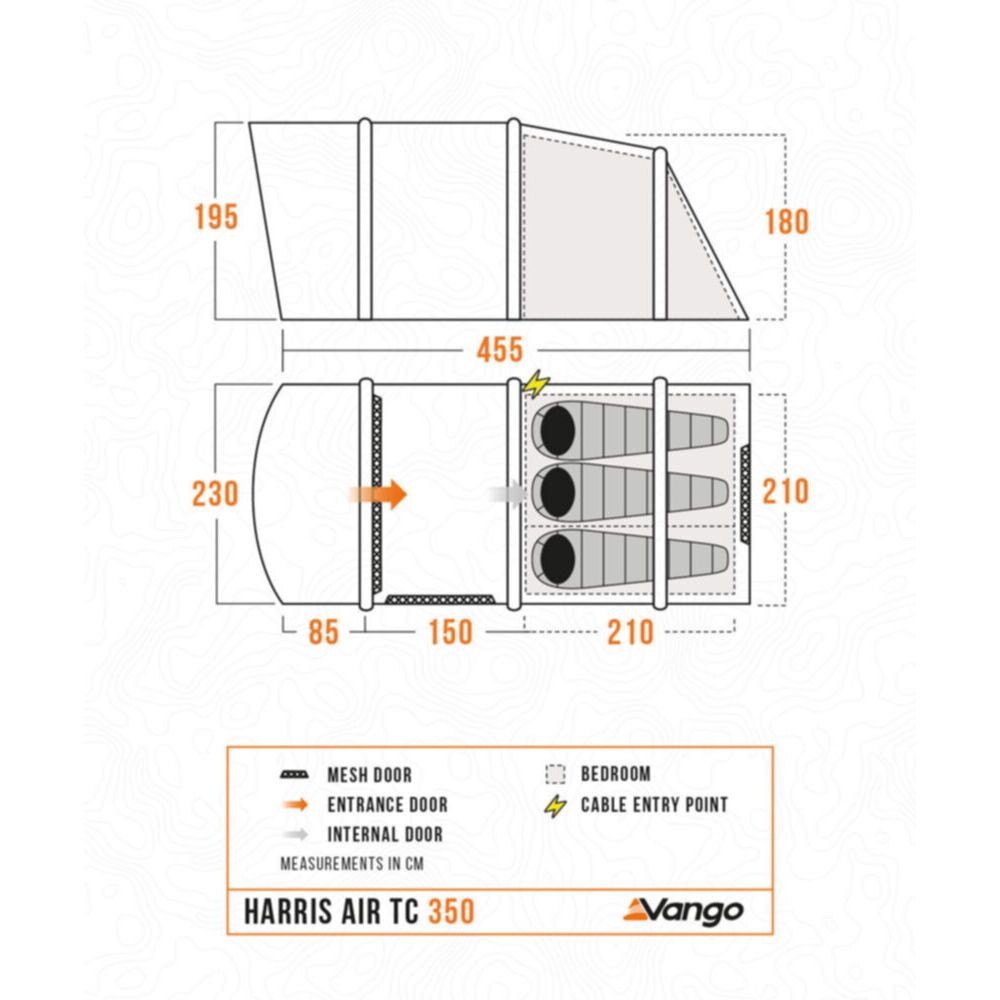 Vango Airbeam Vango Harris Air TC 350 Tent (2025)
