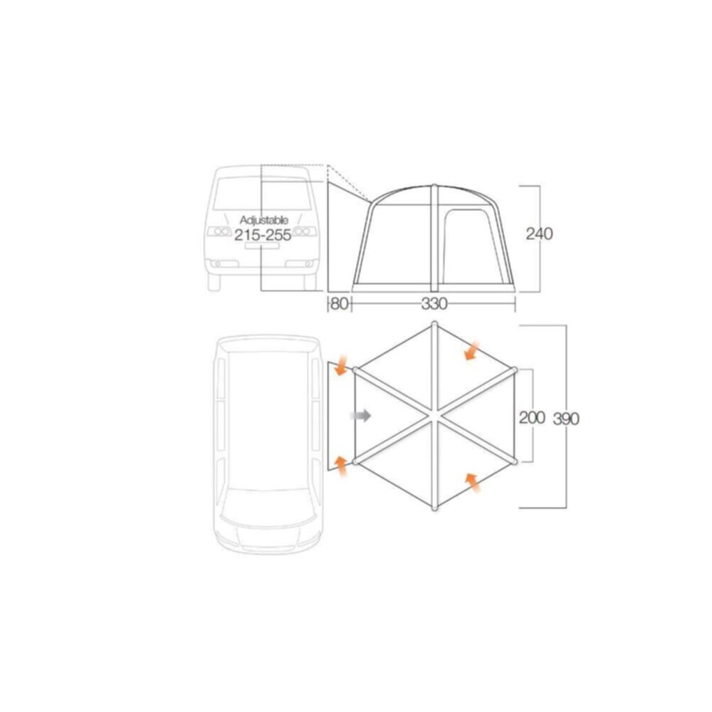 Vango Airbeam Vango Hexaway Pro Air Mid Awning