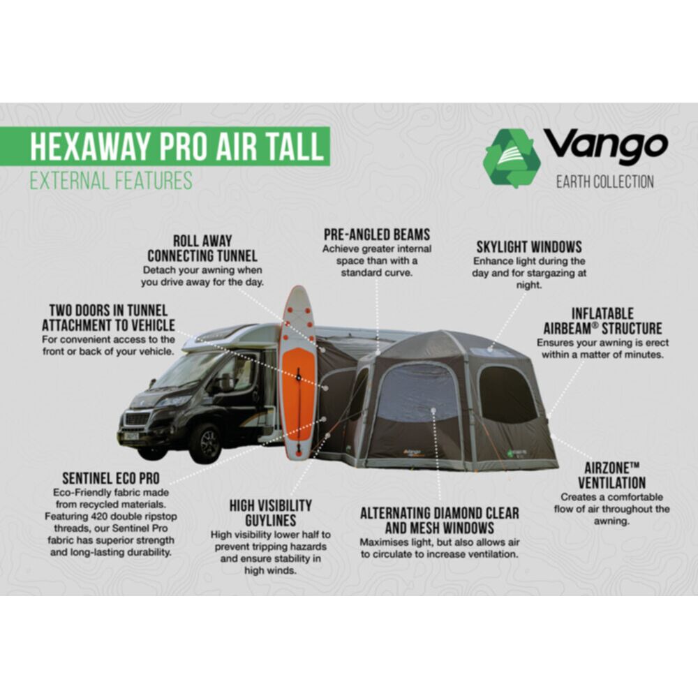 Vango Airbeam Vango Hexaway Pro Air Tall Awning