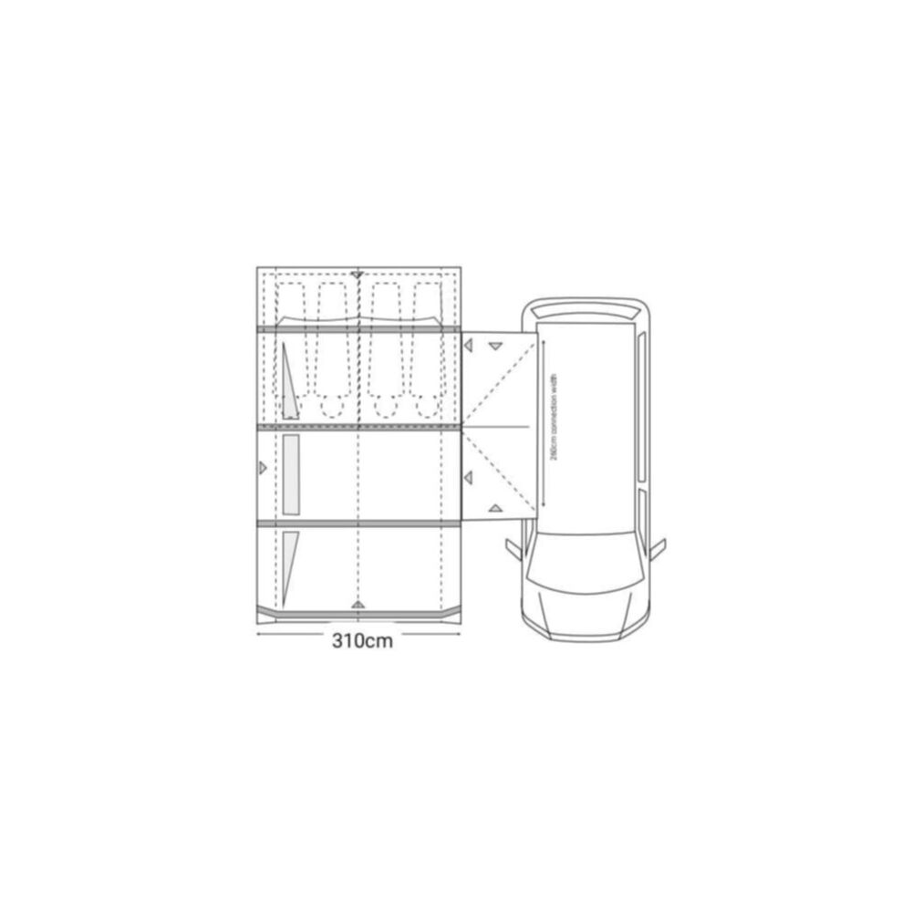  Outdoor Revolution Movelite EURO T4E Lowline Awning (180-220cm)