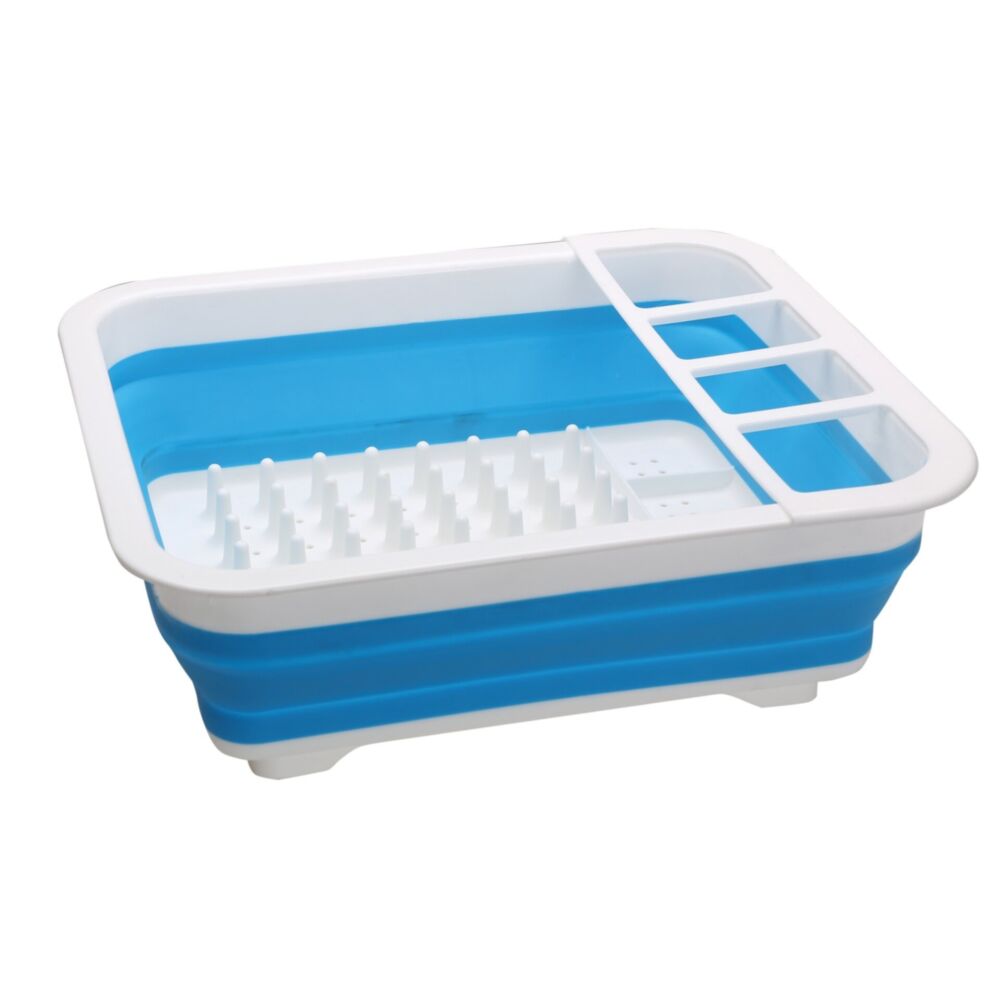  Quest Collapsible-Wares Dish Rack Drainer With Cutlery Holder