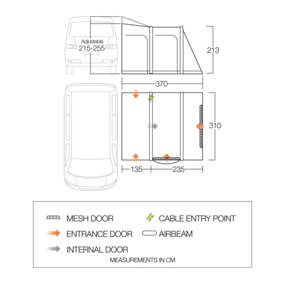Vango Airbeam Vango Kela Pro Air Awning Mid