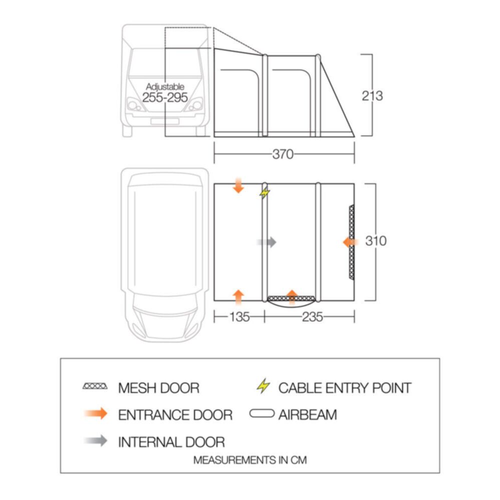 Vango Airbeam Vango Kela Pro Air Awning Tall