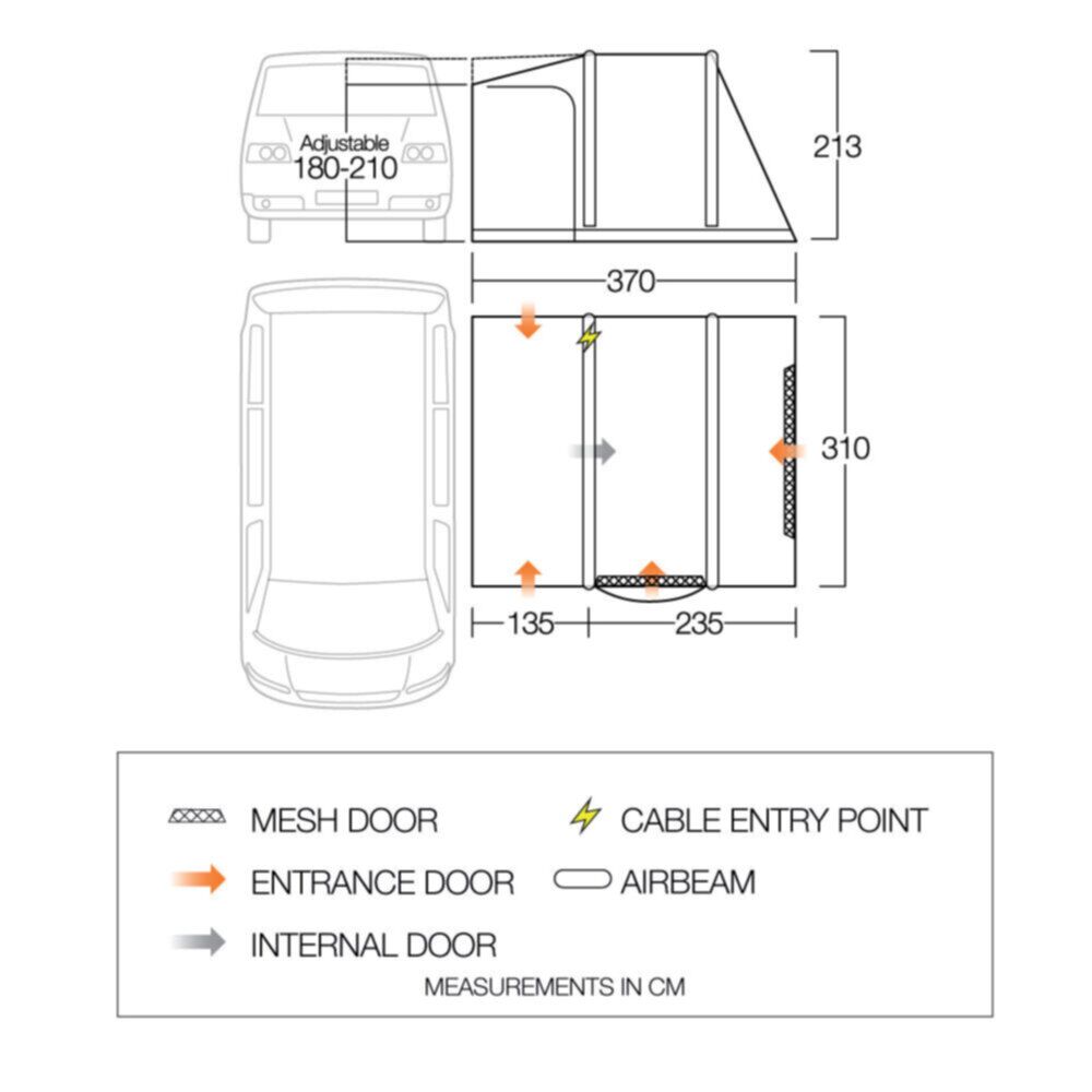 Vango Airbeam Vango Kela Air TC Low Awning