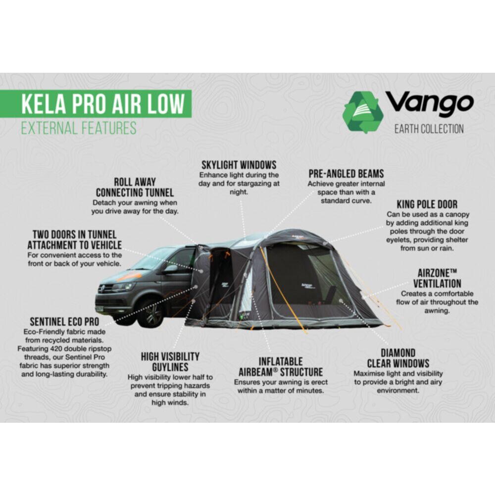 Vango Airbeam Vango Kela Pro Air Awning Low