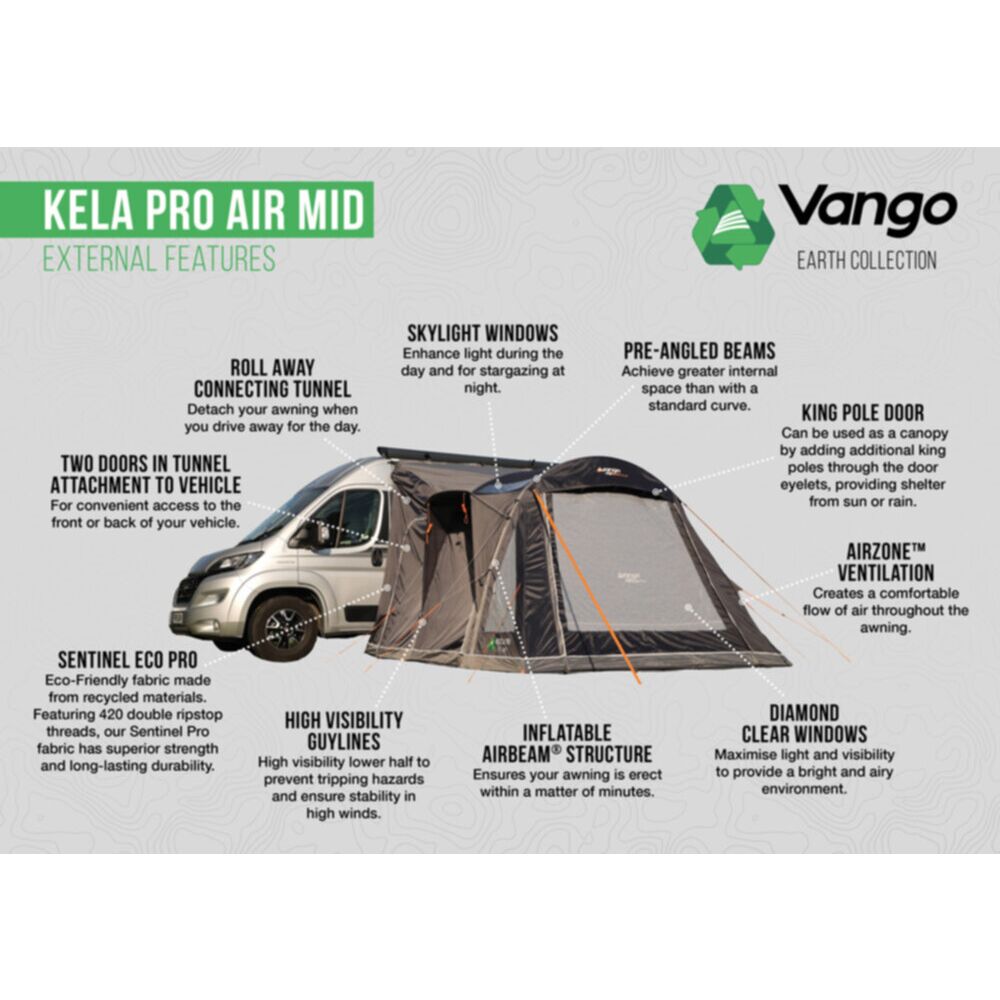 Vango Airbeam Vango Kela Pro Air Awning Mid