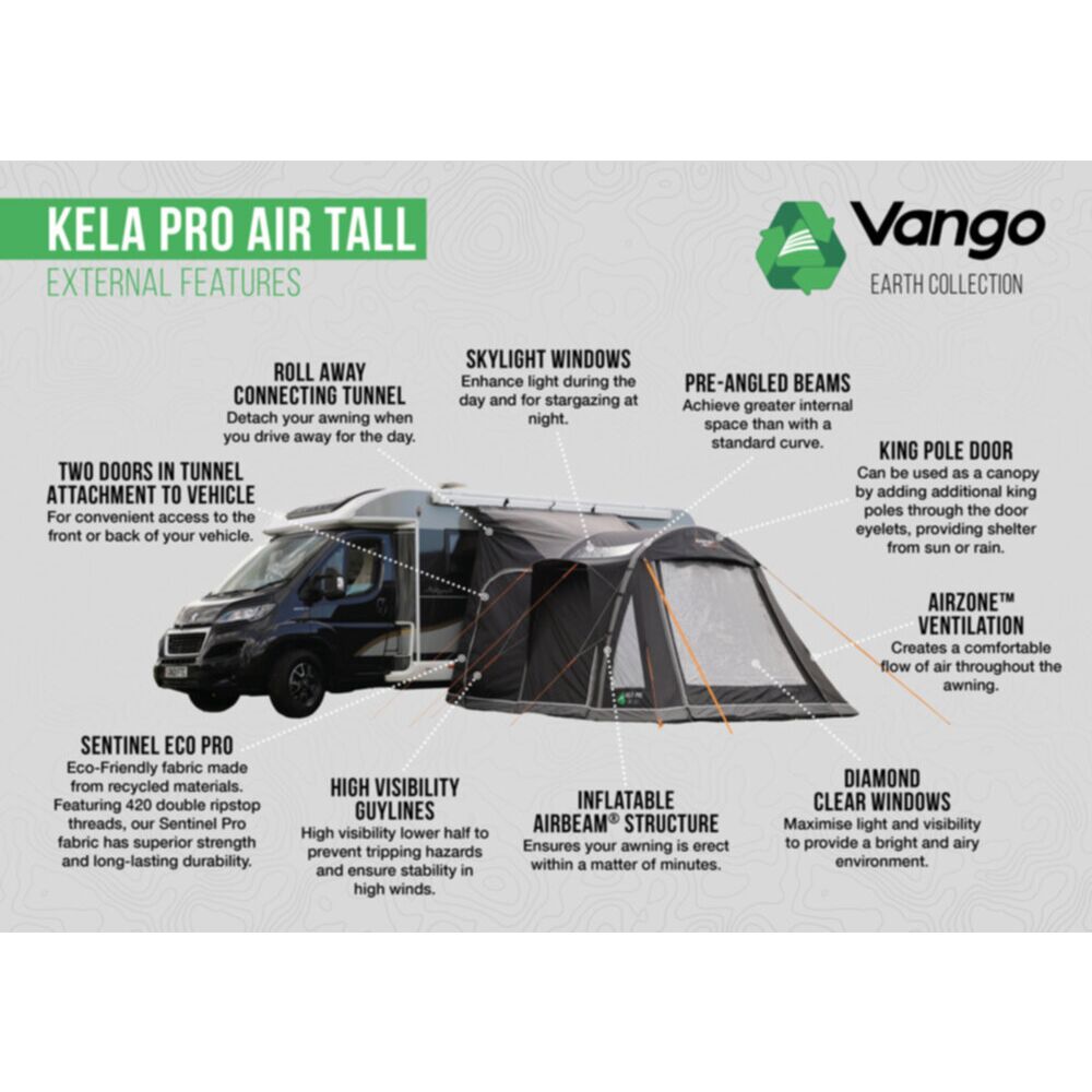 Vango Airbeam Vango Kela Pro Air Awning Tall