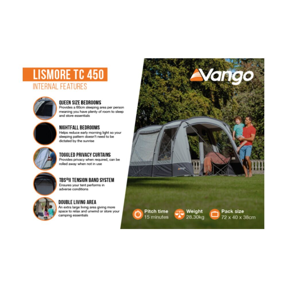  Vango Lismore TC 450 Poled Tent Package (incl Footprint)
