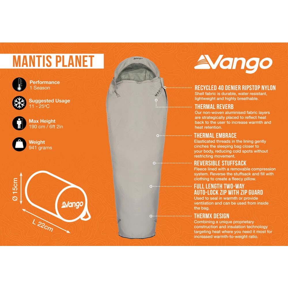  Vango Mantis Planet Sleeping Bag