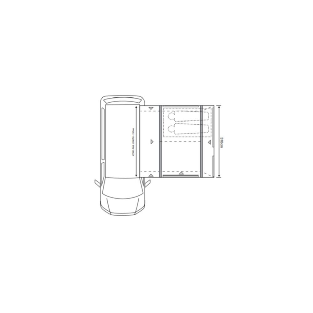  Outdoor Revolution Movelite T2R Low Awning (180-220cm)