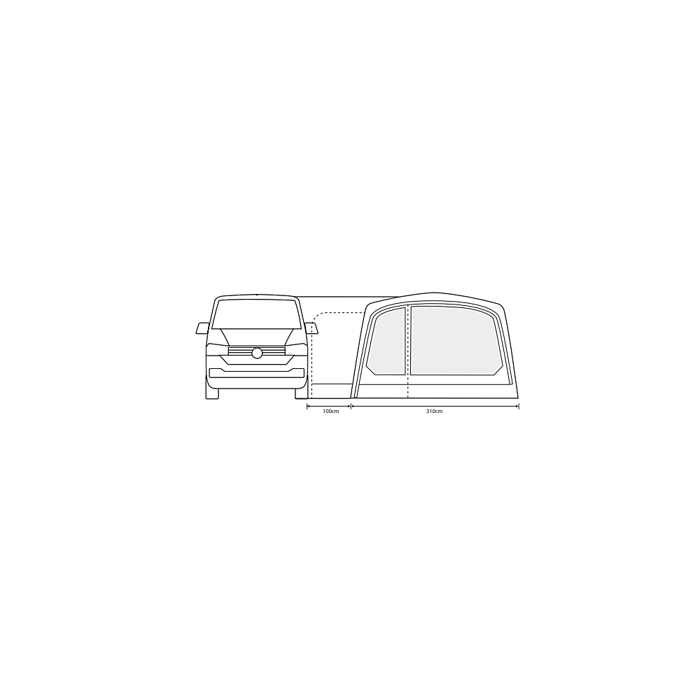  Outdoor Revolution Movelite T4E PC Midline Awning (220-255cm) (2023)